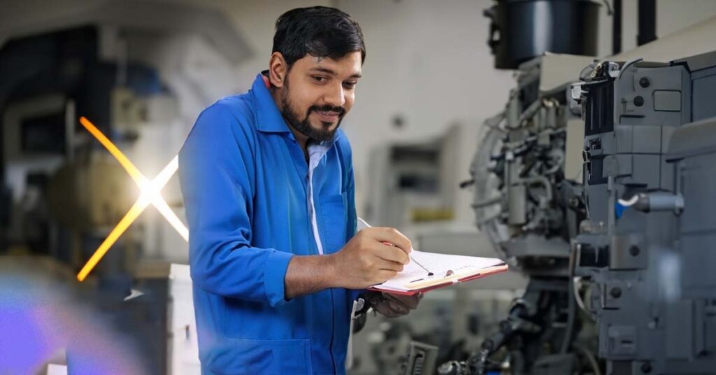A Bangladeshi man inside a calibration lab in Bangladesh serving to Aerospace and Defense industry
