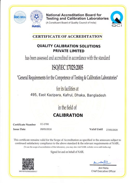 Calibration Certificate